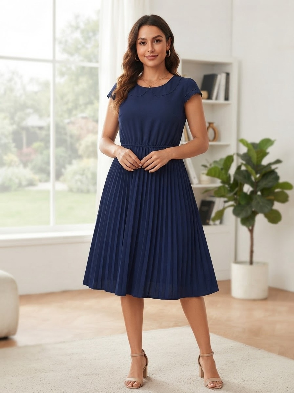 LC Lauren Conrad Navy Blue Dress